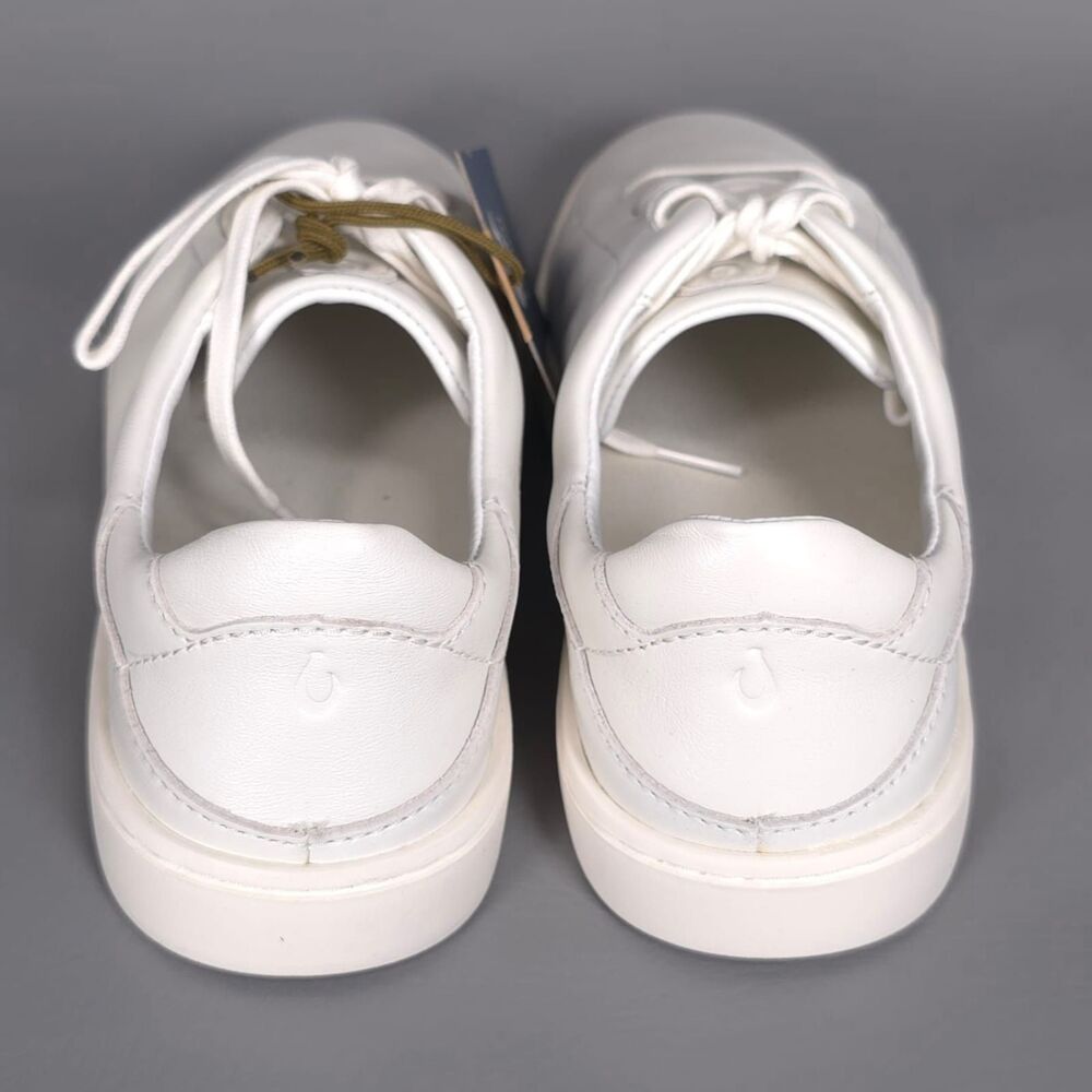 OLUKAI PEHUEA LI ILI New Bright White LEATHER Everyday Sneakers 9 Women Comfort - Picture 9 of 11